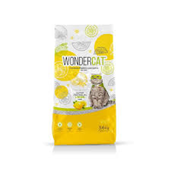 GRANULADO HIGIENICO PARA GATOS WONDER CAT 3 6 KG. LIMON