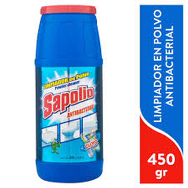 LIMPIADOR EN POLVO SAPOLIO 450 ANTIBACTERIAL CON CLORO WITH BLEACH