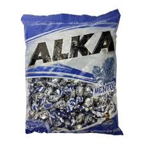 CARAMELOS DUROS ALKA 500 G. SABOR MENTOL