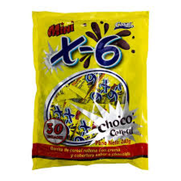 MINI X-6 CASAL 30 UNIDADES. CHOCO CEREAL