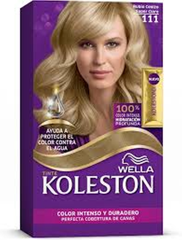 TINTE WELLA KOLESTON 111 RUBIO CENIZO SUPER CLARO 7PIEZAS