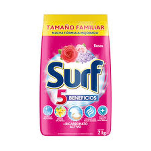 DETERGENTE EN POLVO SURF 2KG ROSAS Y LILAS