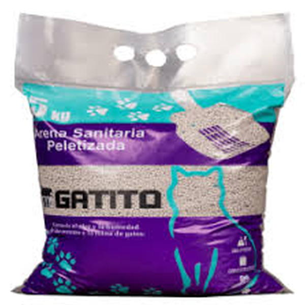 ARENA SANITARIA PELETIZADA MI GATITO 5 KG. MANZANA