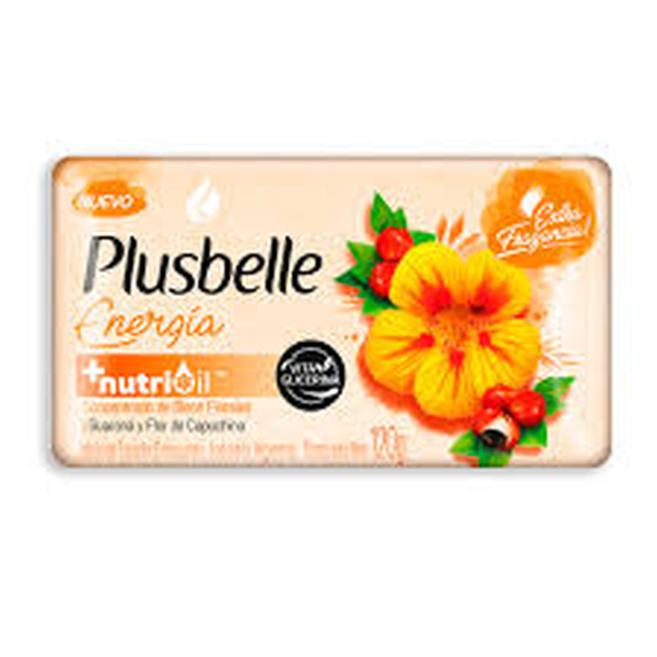 JABONCILLO PLUSBELLE 120 G. ENERGIA GUARANA Y FLOR DE CAPUCHINA