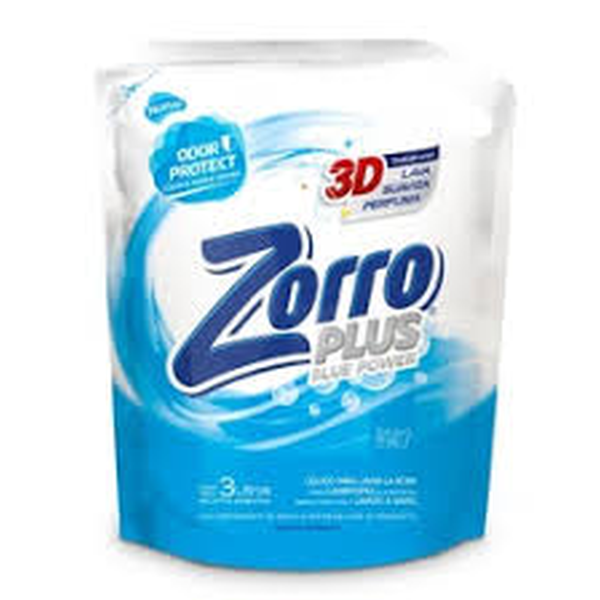 DETERGENTE LIQUIDO ZORRO 3L PLUS BLUE POWER