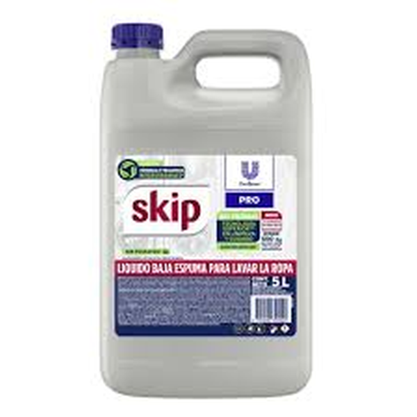 DETERGENTE LIQUIDO SKIP 5L LIQUIDO BAJA ESPUMA PARA LAVAR ROPA