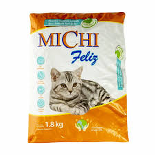 PIEDRITAS SANITARIAS PARA GATOS MICHI FELIZ 1 8 KG.