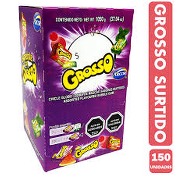 CHICLE GROSO SABOR UVA 700 G.