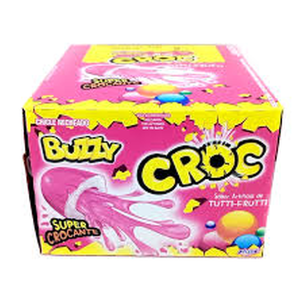 CHICLES BUZZY CROC 172 G. SUPER CROCANTE SABOR TUTTI FRUTTI