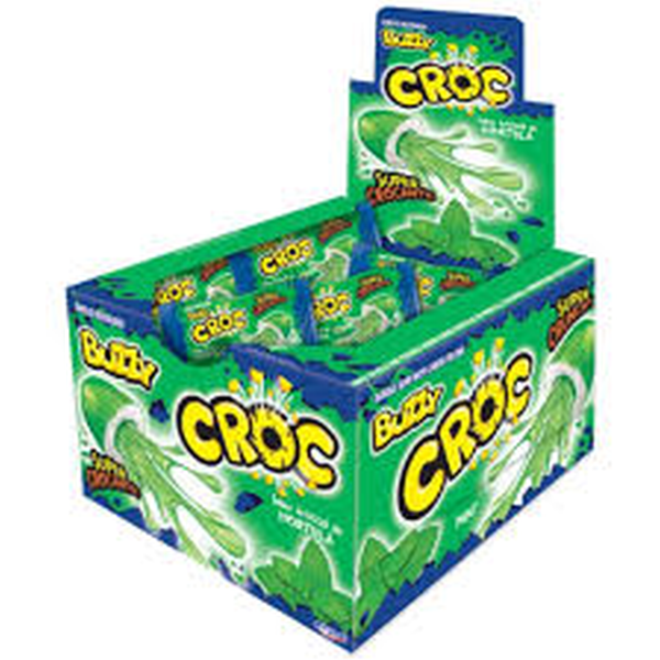 CHICLES BUZZY CROC 172 G. SUPER CROCANTE SABOR MENTA